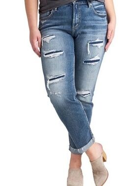 Silver Jeans Co. Beau Slim Girlfriend Jeans